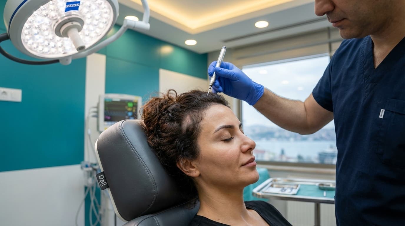 Greffe de cheveux femme Choi Pen sans rasage Istanbul — prix et résultat naturel 2026