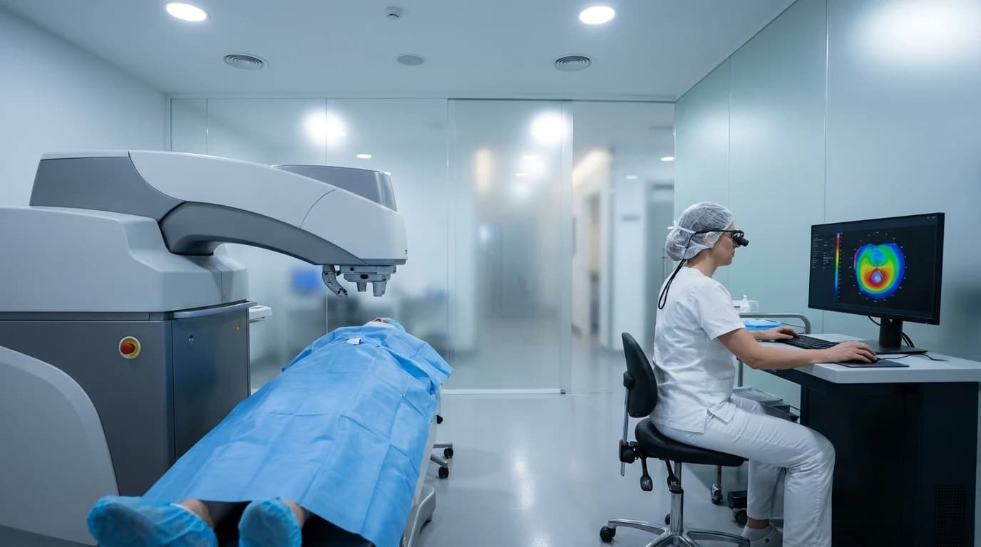 Équipement ophtalmologique LASIK moderne dans un cabinet Renaissance Clinique