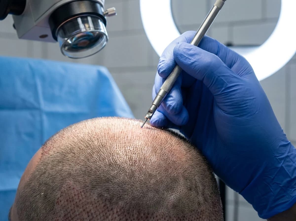 Microscope chirurgical et lames saphir sur plateau stérile — Renaissance Clinique Istanbul
