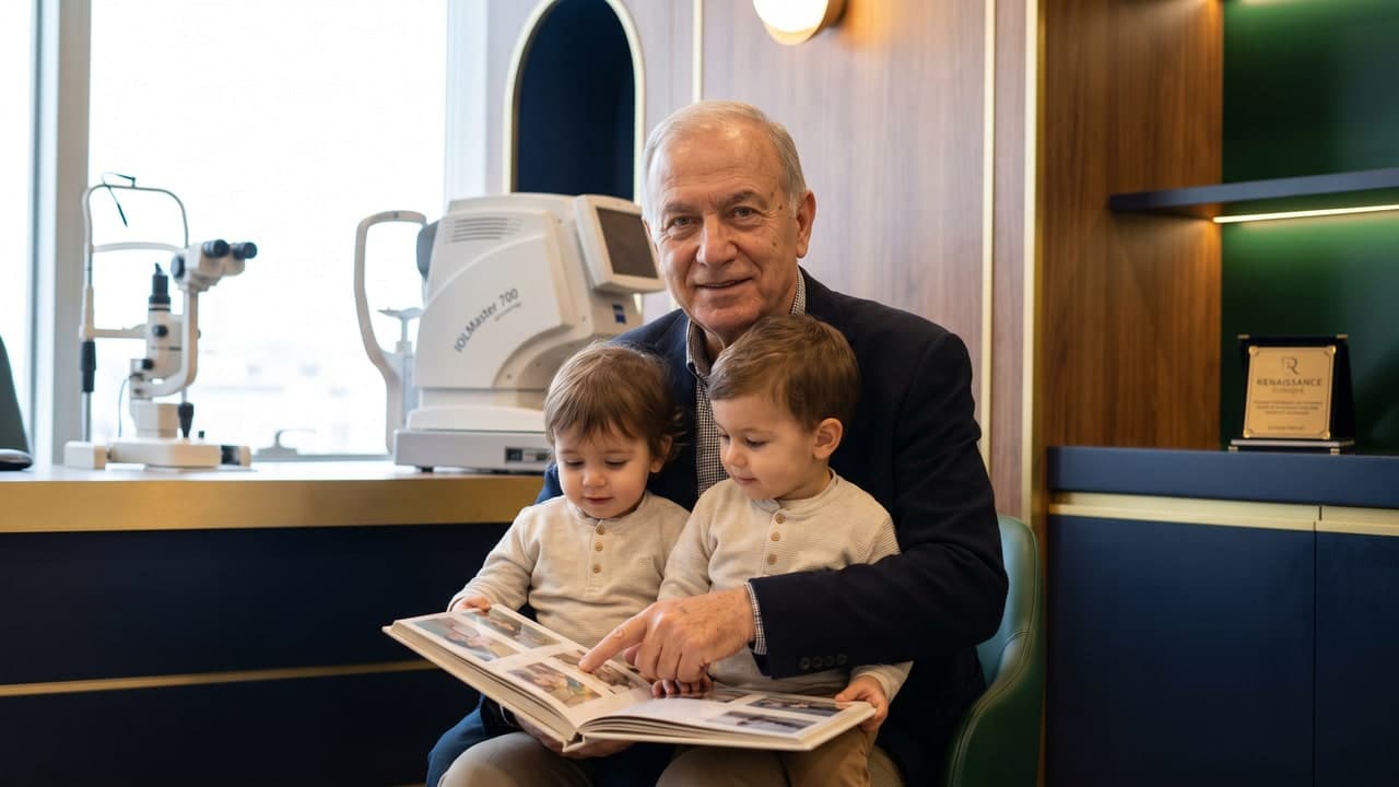 Patient senior en vision restaurée après chirurgie de cataracte à Renaissance Clinique Istanbul