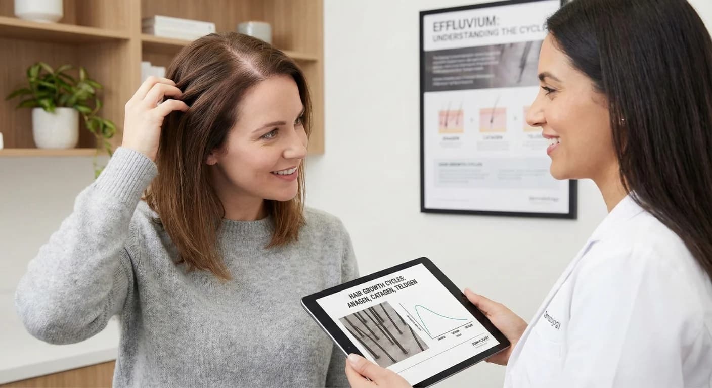Effluvium perte de cheveux : causes et solutions