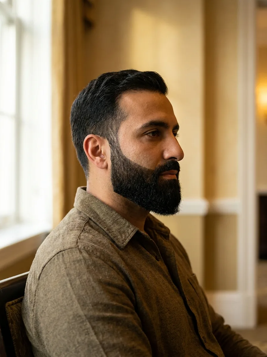 Greffe de barbe au stylo Choi — design de contour précis sur la mâchoire