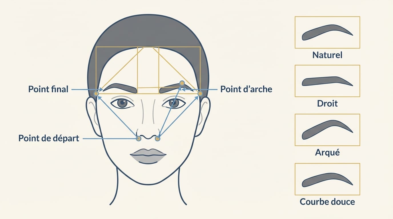 Design personnalisé de sourcils — tête, corps et queue dessinés sur-mesure