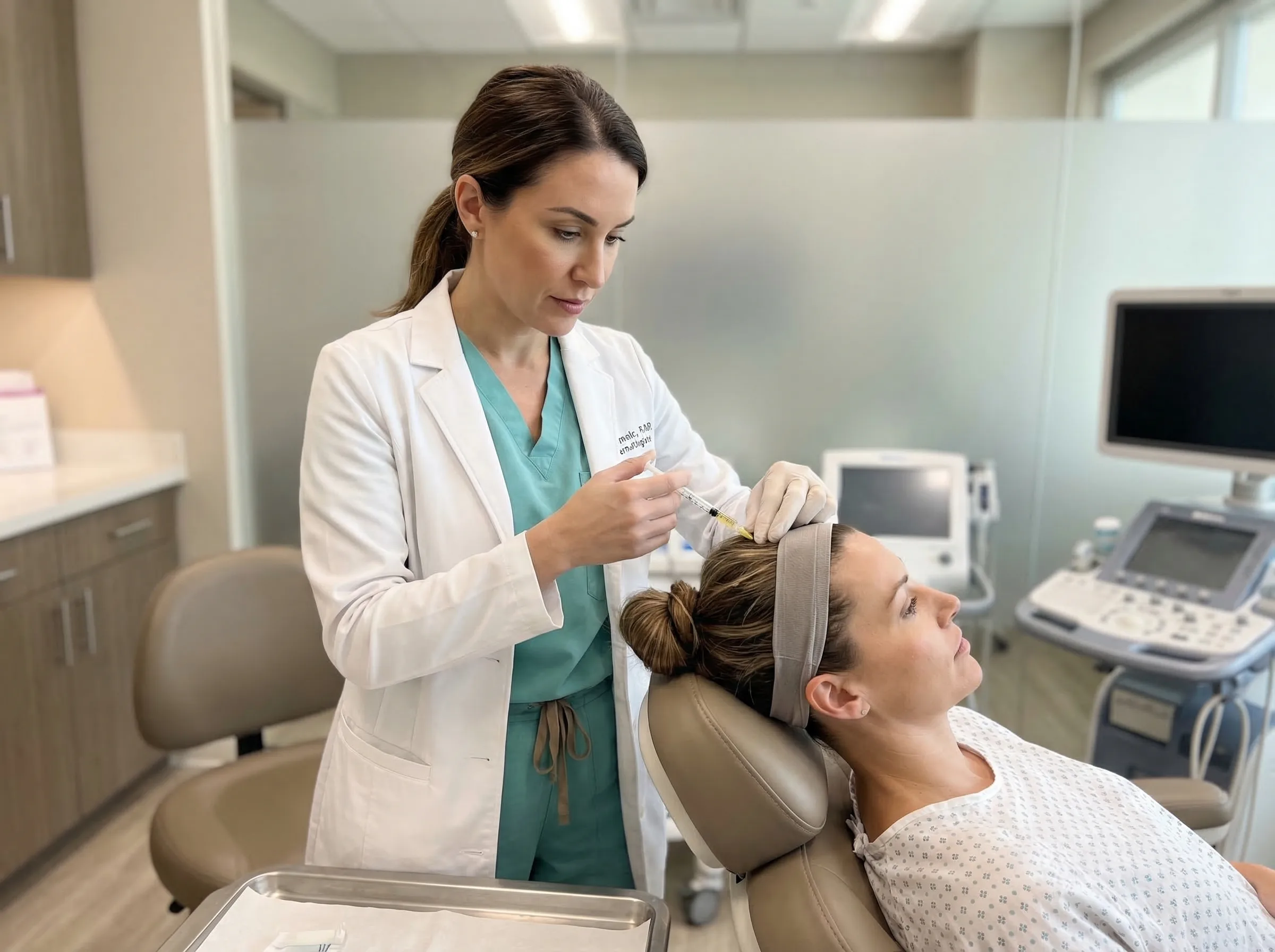 Traitements de l'alopécie androgénétique féminine : Minoxidil topique, PRP capillaire, spironolactone et greffe Choi Pen sans rasage pour femme