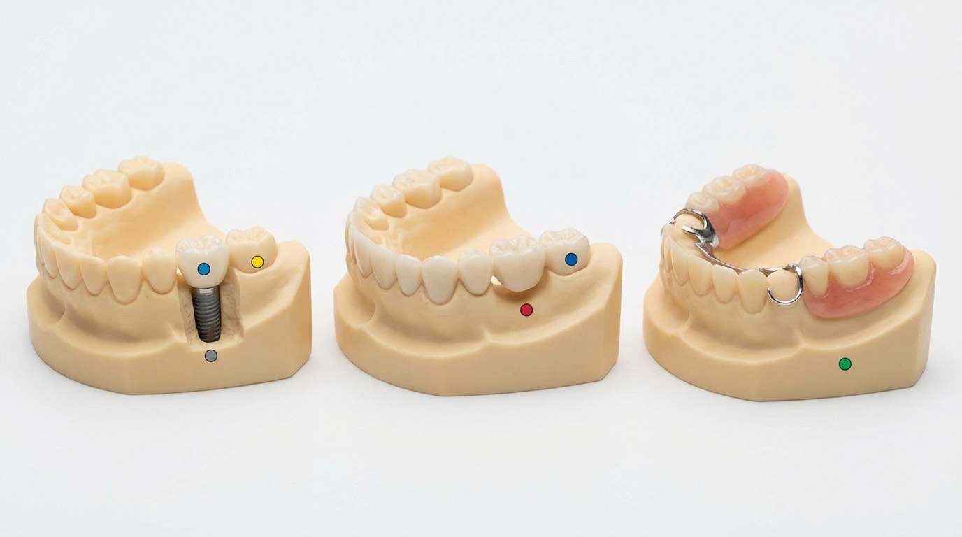 Dent manquante : comparatif implant, bridge et prothèse amovible dans une clinique dentaire à Istanbul
