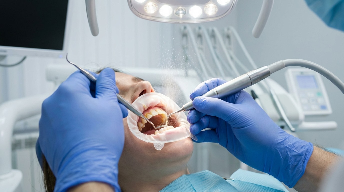 Procédure traitement gingivite à Istanbul | Renaissance Clinique Traitement de la gingivite à Istanbul : détartrage ultrasonique et surfaçage radiculaire