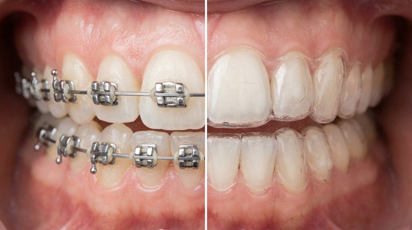 Gouttières vs appareil dentaire — Comparaison | Renaissance Clinique Comparaison gouttières vs appareil dentaire traditionnel : confort, esthétique et efficacité