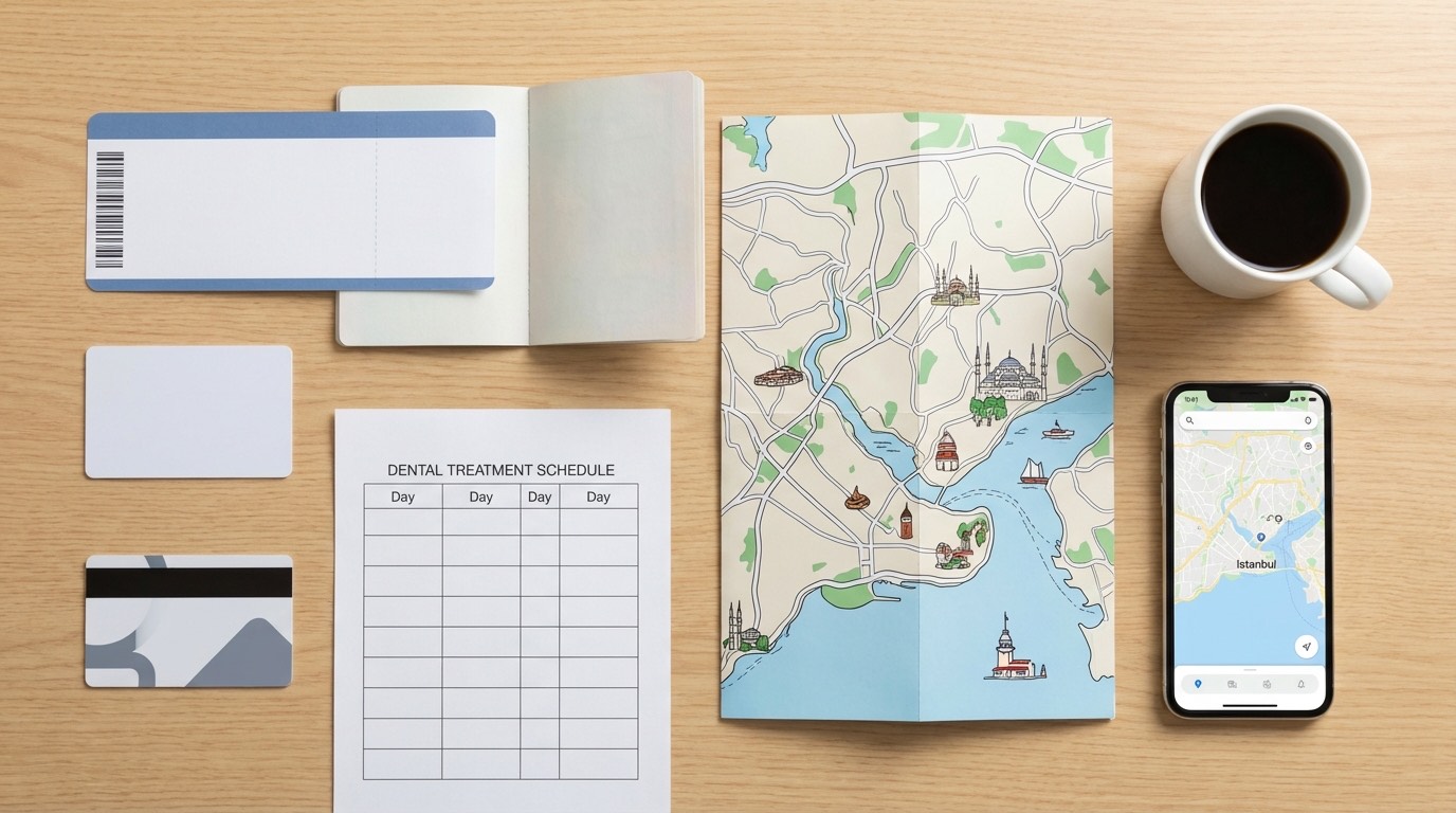 Planning d'un séjour dentaire à Istanbul : calendrier type de 5 jours avec rendez-vous et tourisme